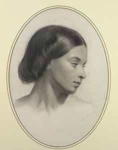 Cabeza de una niña, 1860 de English School