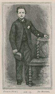 Henry Arthur Jones, dramaturgo, a los 13 años de English School