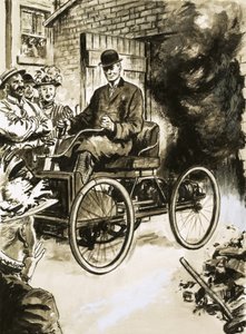 Henry Ford con su primer 