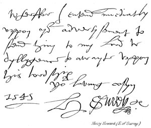 Henry Howard, Conde de Surrey de English School