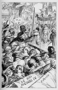 Enrique IV (Enrique IV) - Ilustración en “Obras completas de William Shakespeare” 1866 - Las ilustraciones y la forma general de esta edición están tomadas de Shakespeare ilustrado de Cassell, publicado en Londres de English School
