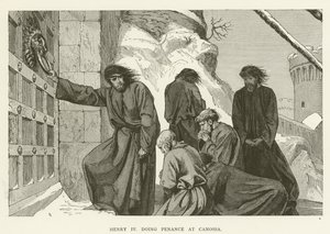 Enrique IV haciendo penitencia en Canossa