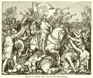 Enrique I después de la batalla de Merseburg de English School