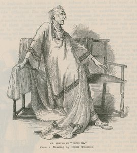 Henry Irving, actor, en Luis XI de English School