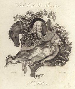 Henry Pelham, político whig británico y primer ministro (grabado)