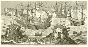Enrique VIII embarcando en Dover