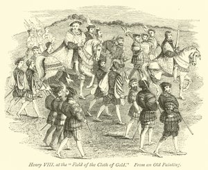 Enrique VIII en el Campo del Paño de Oro de English School