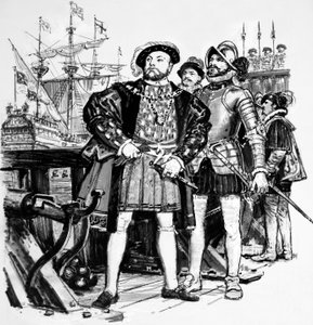 Enrique VIII que construyó la marina de Inglaterra de solo siete a ochenta y cinco barcos de English School