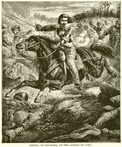 Enrique de Navarra en la Batalla de Ivry de English School