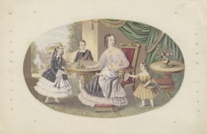 Su Majestad la Reina Victoria y Familia, c.1851 de English School