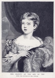 Su Majestad a la edad de diez años de English School