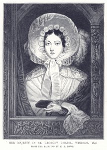 Su Majestad en la Capilla de San Jorge, Windsor, 1846 de English School