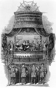 Visita de Estado de Su Majestad a la Ópera Real Italiana, Covent Garden, 1848 de English School