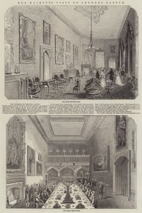 La Visita de Su Majestad al Castillo de Arundel (grabado) de English School