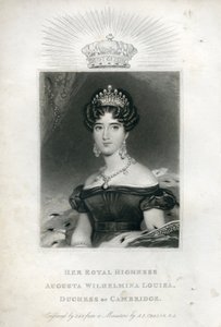 Su Alteza Real Augusta Wilhelmina Louisa, duquesa de Cambridge, 1830 de English School