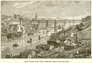 Puentes de nivel alto y giratorio, Newcastle-on-Tyne de English School