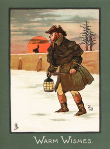 Bandolero en la nieve, tarjeta de Navidad de English School