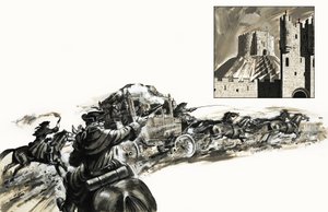 Bandidos persiguen a un carruaje de English School