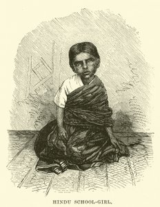 Niña escolar hindú de English School