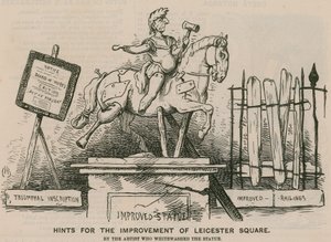 Sugerencias para la mejora de Leicester Square por el artista que encaló la estatua