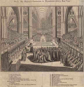 La Coronación de Su Majestad en la Abadía de Westminster, Vista Este de English School