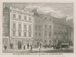 Holborn Bars, en la cima de Holborn Hill de English School