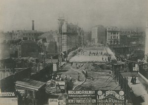 Viaducto de Holborn en construcción en 1869