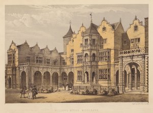 Holland House, Middlesex (aguatinta) de English School