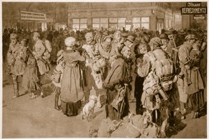 En casa de permiso: Después de la llegada del tren especial de trincheras a la terminal de Londres, 1914-19 de English School