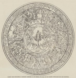 Mesa homérica, el escudo de Aquiles, diseñado por John Henning, Junior, Esquire (grabado)