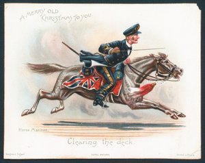 Tarjeta de Navidad de los Marines a Caballo