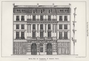 Hotel, Rue Du Faubourg St Honore, París