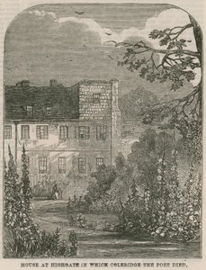 Casa en Highgate, Londres, en la que murió el poeta Samuel Coleridge de English School