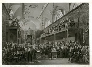 Casa de los Lores durante la importante investigación en 1820