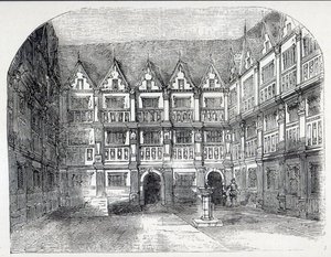 Casa de Sir Thomas Gresham, en Bishopsgate Street, Londres de English School