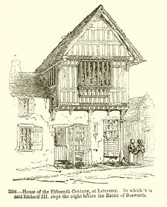 Casa del Siglo XV en Leicester. Donde se dice que Ricardo III durmió la noche antes de la Batalla de Bosworth