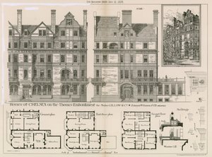 Casas en Chelsea en el Thames Embankment para Messrs Gillow & Co de English School