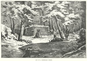 Cabaña en un bosque noruego (grabado) de English School