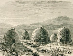 Cabañas en Uig en c.1880, de 