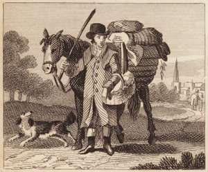 Huxter volviendo del mercado (grabado) de English School
