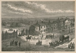 Hyde Park Corner en 1750 de English School