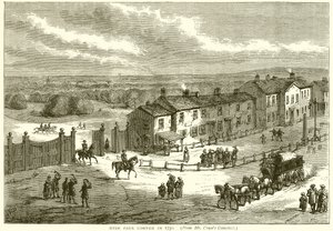 Hyde Park Corner en 1750 de English School