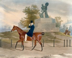 Hyde Park, Londres, con la estatua de Aquiles dedicada al Duque de Wellington de English School