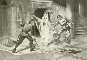I Puritani, Acto I escena v (grabado) de English School