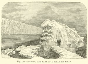 Iceberg y parte de un campo de hielo polar de English School