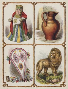 Ídolo, Jarra, Cometa, León (litografía en color) de English School