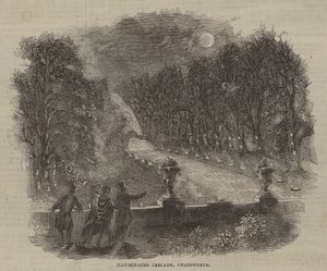 Cascada iluminada, Chatsworth de English School
