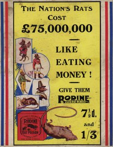 Anuncio ilustrado para veneno de ratas de English School