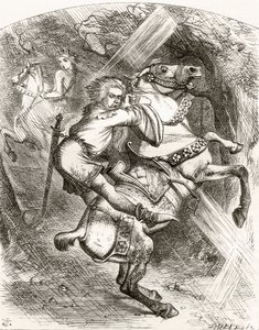 Ilustración después de J. Tenniel para el poema 