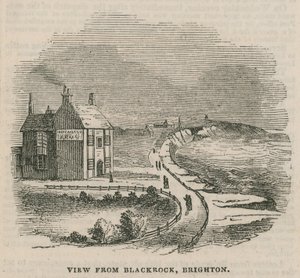 Ilustración que representa el deslizamiento de tierras en Brighton